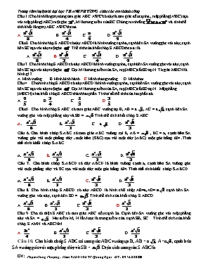 Bài ôn tập ôn thi Đại học môn Toán 12